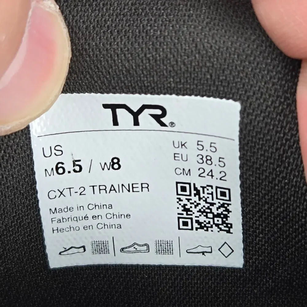TYR Womens 8 CXT-2 Trainer Black Green Camo Low Top Athletic Gym Training Shoe